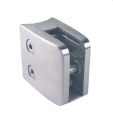 Eck-Glashalter 55/55 mm, Rohr 42,4 mm, mit Auflegeplatte, V4A